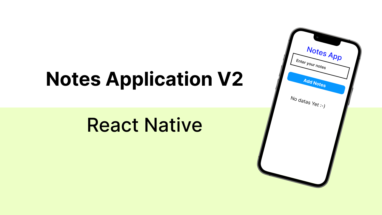 Cover Image for Notes Application in React Native Part 2